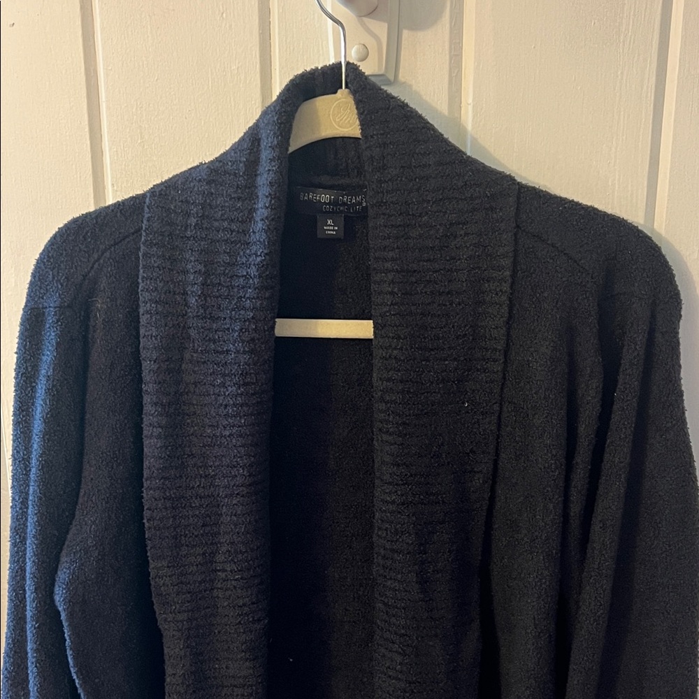 Barefoot Dreams CozyChic Lite Black Cardigan